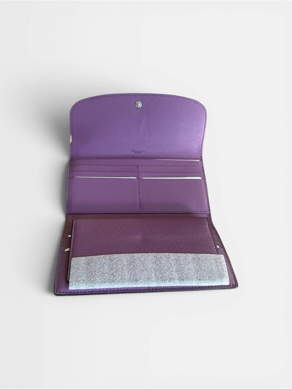 ✨ Coach Violet Purple Leather Continental Wallet NWT Rare Color - Picture 8 of 12